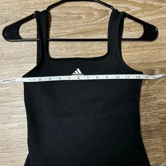Adidas Aeroready Hyperglam Training Tank Top Size XS Black Low Scoop Back - Picture 8 of 9